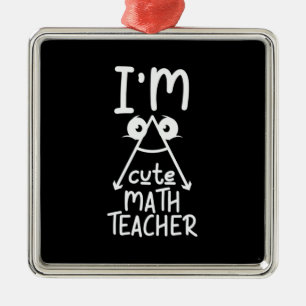Adorno Metálico Maestra matemática Soy Maestra