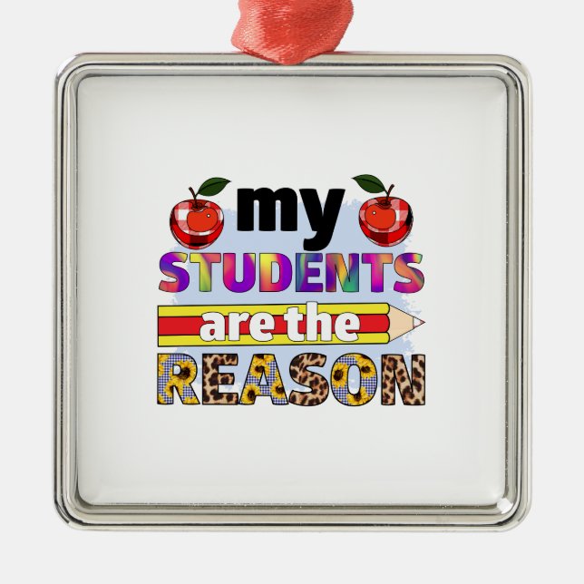 Adorno Metálico Maestra Mis Estudiantes Son La Razón (Frente)