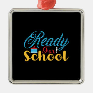 Adorno Metálico Maestra Preparada Para La Escuela