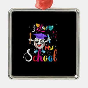 Adorno Metálico Maestra que amo mi escuela