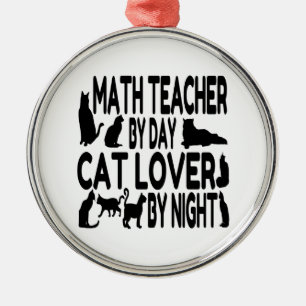Adorno Metálico Maestro de matemáticas de Cat Lover