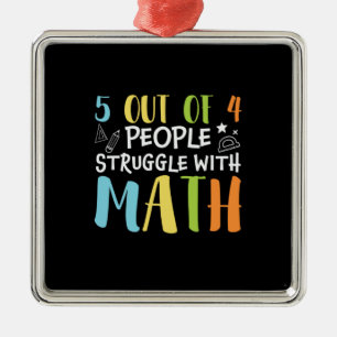 Adorno Metálico Maestros de matemáticas luchan con matemáticas