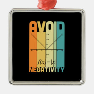 Adorno Metálico Maestros matemáticos evitan negatividad