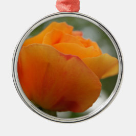 Adorno Metálico Magnífica fotografía de flores de rosa amarillo.