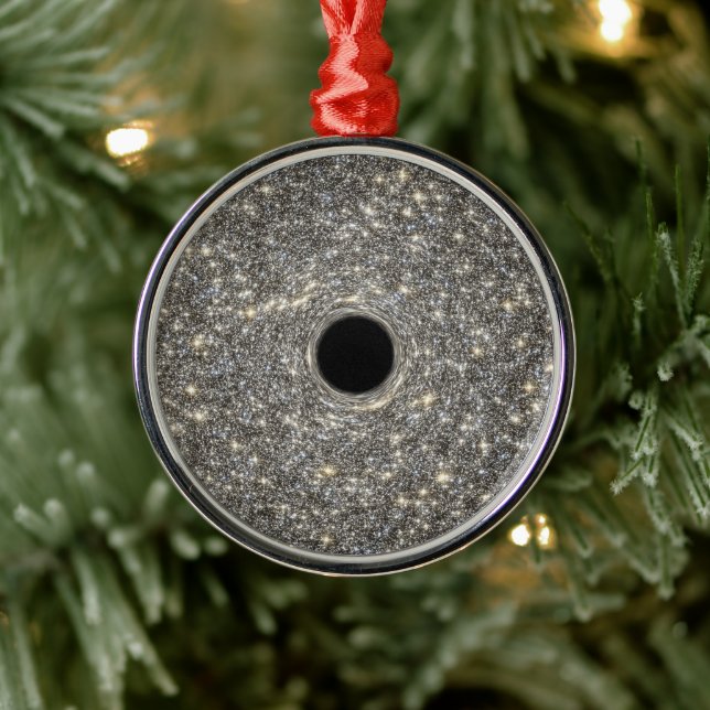 Adorno Metálico Magnífico Agujero Negro En Medio De Una Galaxia. (Árbol)