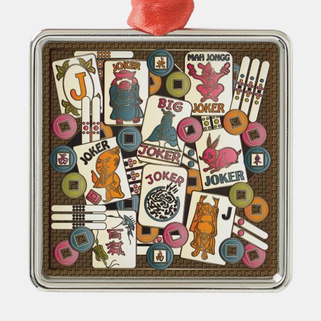 Adorno Metálico Mah Jongg Jokers (Frente)