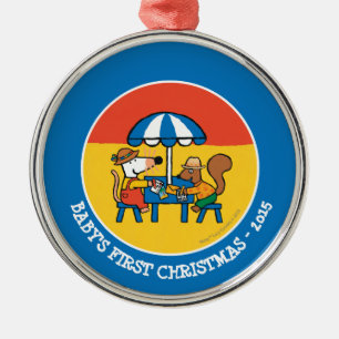 Adorno Metálico Maisy escribe las postales debajo del paraguas