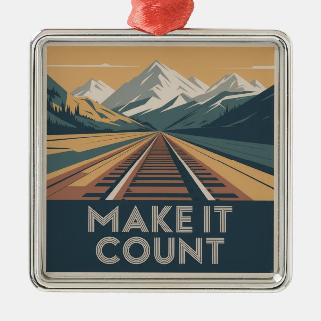 Adorno Metálico Make It Count (Frente)