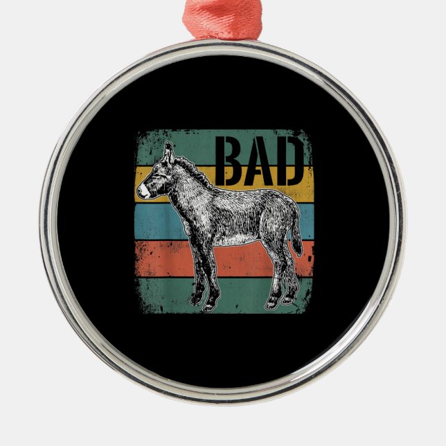 Adorno Metálico Mal meme de burro | Regalos De Amante De Burros (Frente)