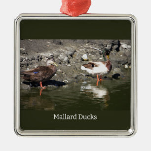 Adorno Metálico Málard Ducks Ornament