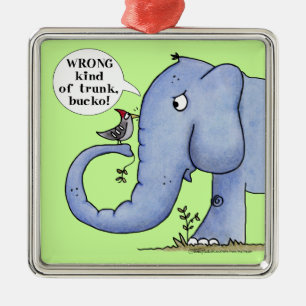 Adorno Metálico Malentendidos con respecto al elefante y el pájaro