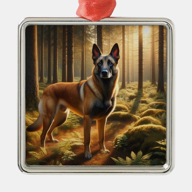 Adorno Metálico Malinois belga (Frente)