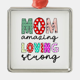 Adorno Metálico Mamá asombrosa Amando Fuerte