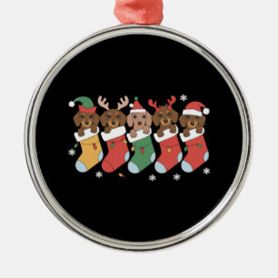 Adorno Metálico Mamá Dachshund Navidad Regalo Amante Perros Año Nu