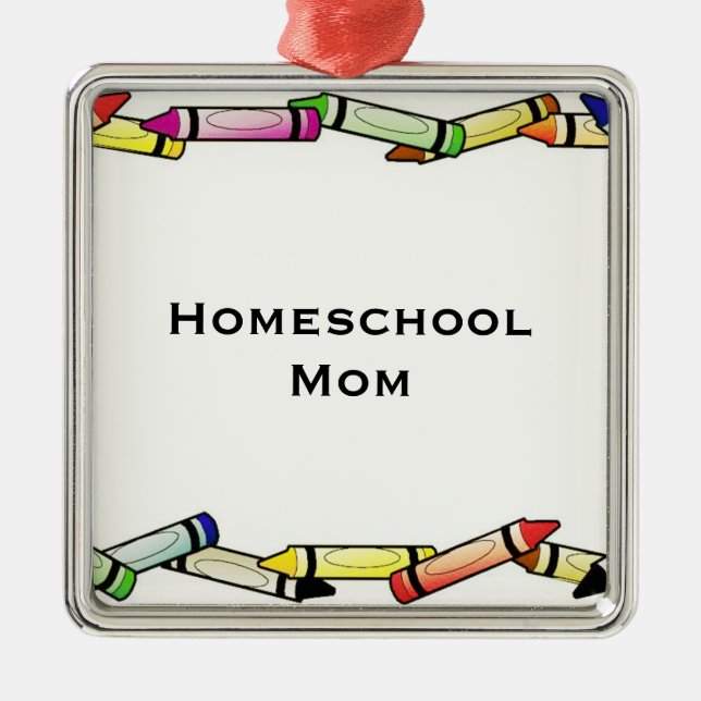 Adorno Metálico Mamá de Homeschool (Frente)