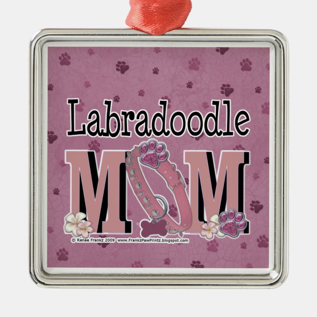 Adorno Metálico MAMÁ de LabraDoodle (Frente)