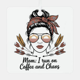 Adorno Metálico Mamá, funciono con café y caos