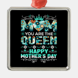 Adorno Metálico Mamá Tú Eres La Reina