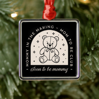 Adorno Metálico Mamá va a ser cita invitación de embarazo vintage