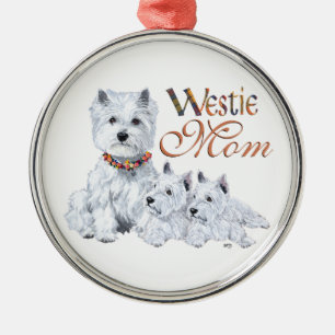 Adorno Metálico Mamá West Higland White Terrier