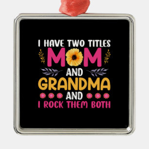 Adorno Metálico Mamá Y Flor De Abuela