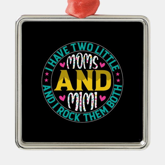 Adorno Metálico Mamá Y Mimi (Frente)