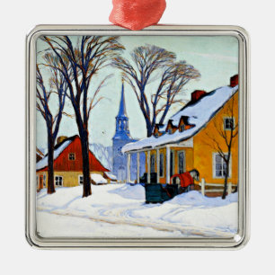 Adorno Metálico Mañana de invierno, arte fino de Clarence Gagnon