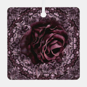 Adorno Metálico Mandala de rosa 