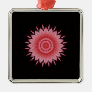 Adorno Metálico Mandala flor en rosa