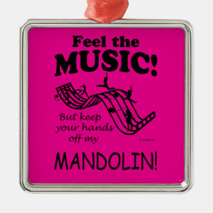 Adorno Metálico Mandolin Siente La Música