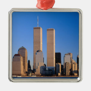 Adorno Metálico Manhattan Skyline y Hudson River, Nueva York, 2