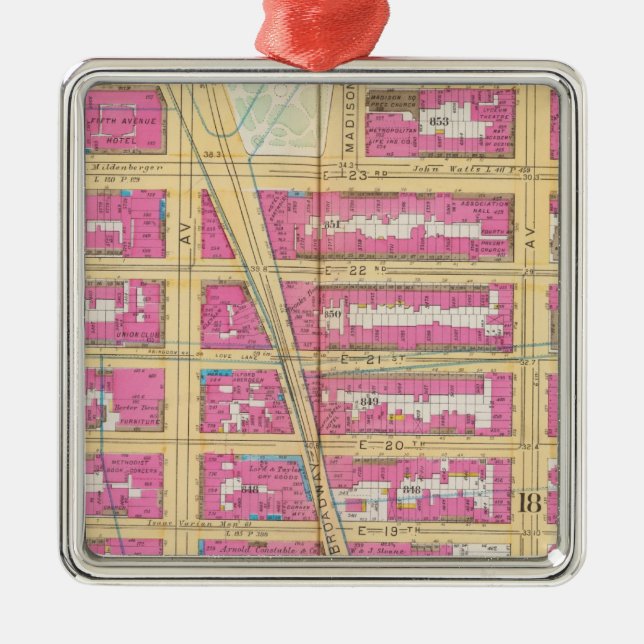 Adorno Metálico Manhatten, Nueva York 12 (Frente)