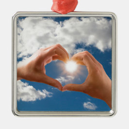 Adorno Metálico Manos de amor