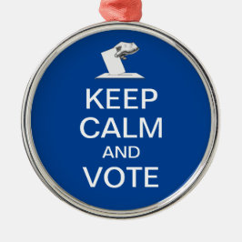 Adorno Metálico Mantener la calma y votar 2026