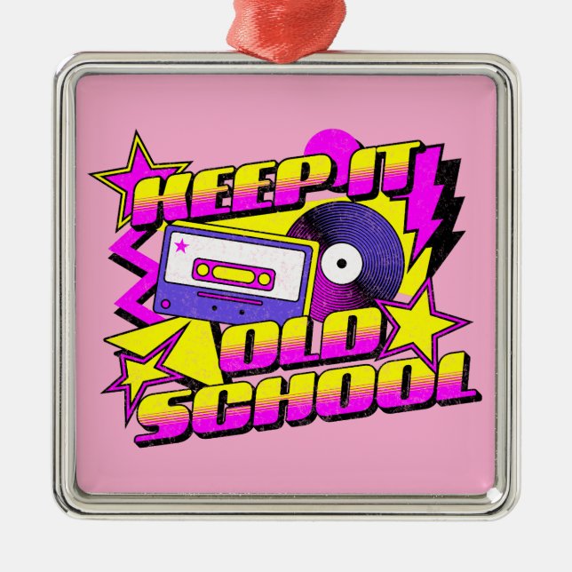 Adorno Metálico Mantener la vieja escuela (Frente)