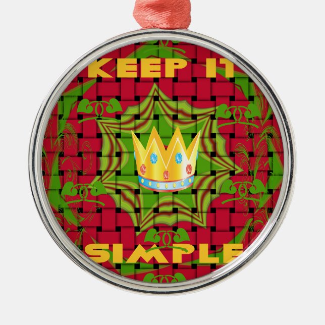 Adorno Metálico Manténgalo sencillo: negrita impresión floral tren (Frente)