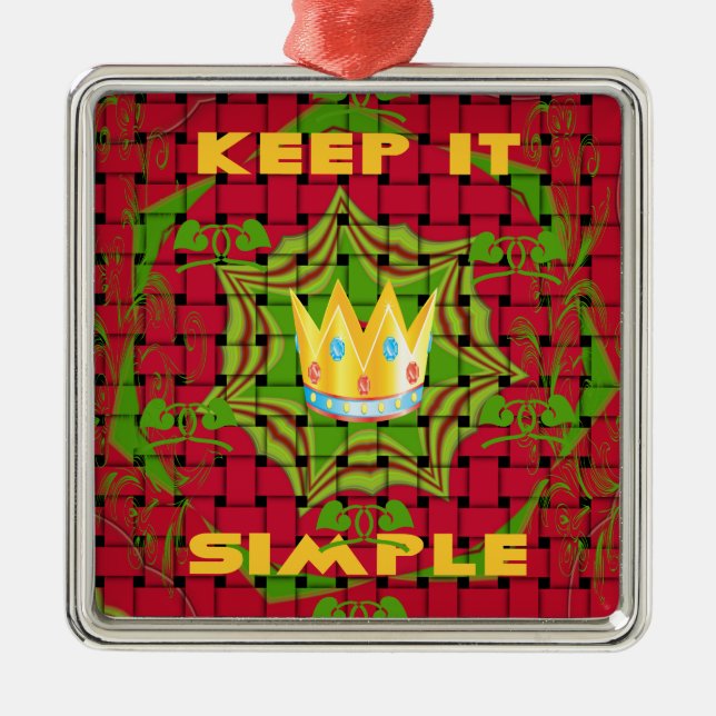 Adorno Metálico Manténgalo sencillo: negrita impresión floral tren (Frente)