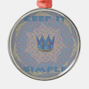 Adorno Metálico Manténgalo Simple: Pastel Royal Clarity Pattern Ar