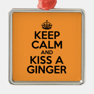 Adorno Metálico Mantengan la calma y besen a Ginger