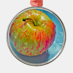 Adorno Metálico Manzana Brillante