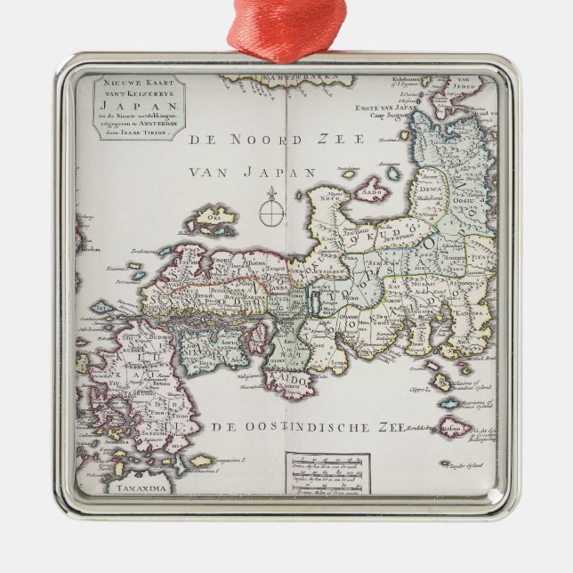 Adorno Metálico Mapa antiguo de Japón el | 1769 (Frente)