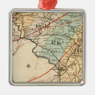 Adorno Metálico Mapa climatológico del estado de Maryland