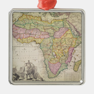 Adorno Metálico Mapa de África
