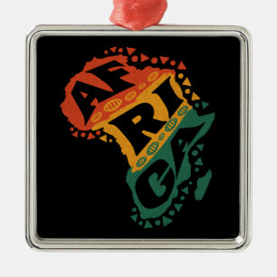 Adorno Metálico Mapa de África