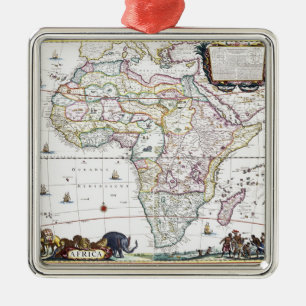 Adorno Metálico Mapa de África el   1696