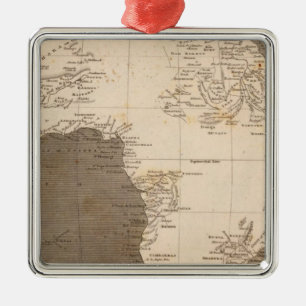 Adorno Metálico Mapa de África por Arrowsmith