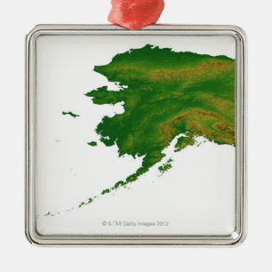 Adorno Metálico Mapa de Alaska 2