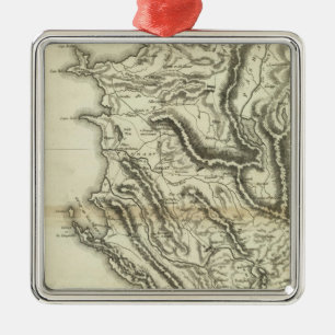 Adorno Metálico Mapa de Albania