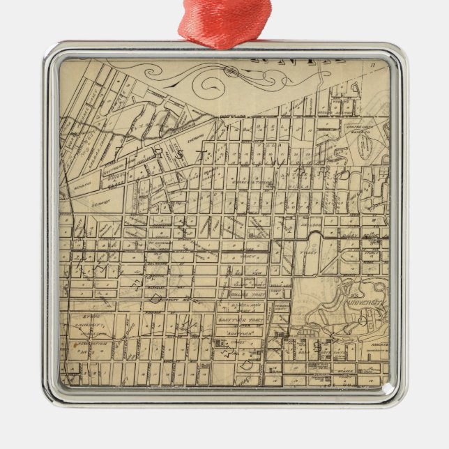 Adorno Metálico Mapa de Berkeley, California (Frente)