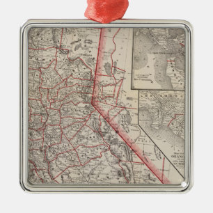 Adorno Metálico Mapa de California